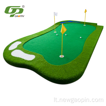 Mini golfo aikštelės dirbtinė žolė, padedanti žalią kilimėlį